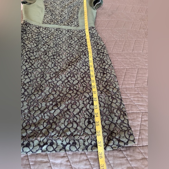 Tory Burch Elegant Olive Green Lace Sheath Dress Size 8 - Picture 7 of 8